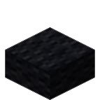黒色の羊毛のハーフブロックの見た目。