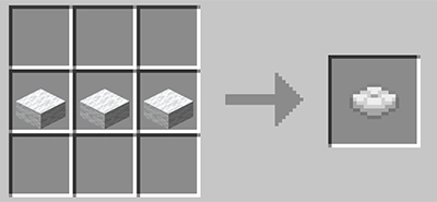 白色の羊毛ハーフブロック3個を使った白色のクッションのレシピ。