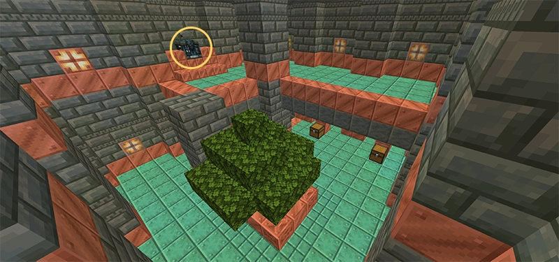 オークの木の生えている玄関の宝物庫。