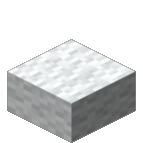 白色の羊毛のハーフブロックの見た目。